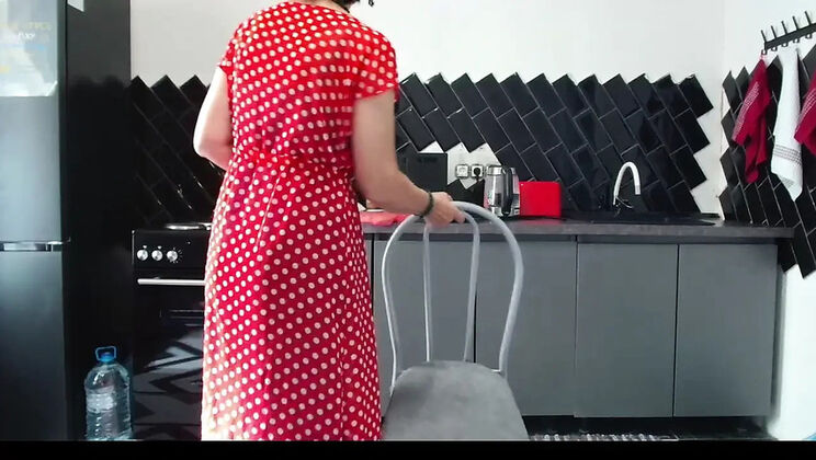 Angela Lady POV Doggy Style - Hairy Pussy Brunette Moans Loud As She Opens Her Asshole On Chair