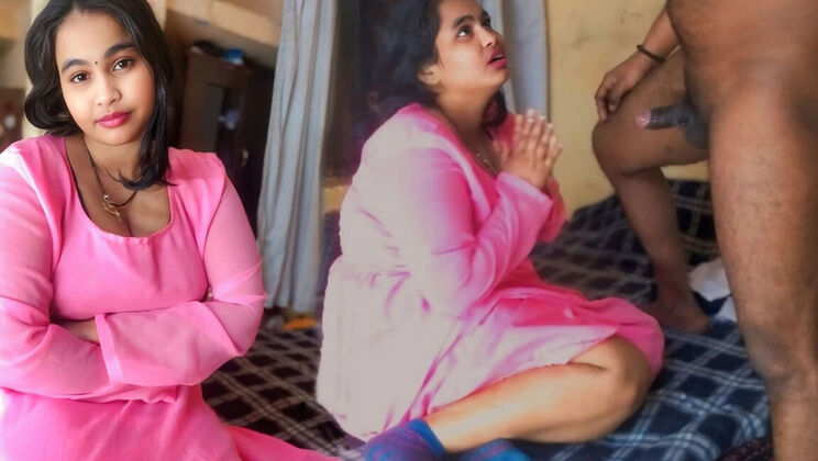 Indian Stepsis Sneaks Into Bed For Quiet Fucking - Big Booty Desi Girl Gets Creampie