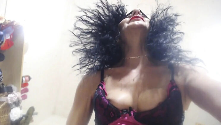 Masked Italian MILF Pantyhose Ass Fucked with Cucumber & Dirty Talk