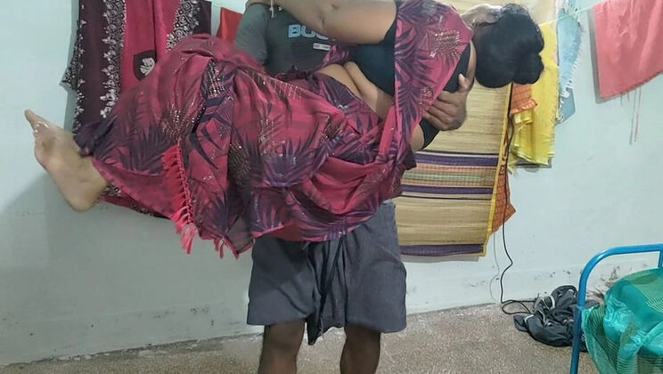 Desi Stepmom in Law Hugging and Fucking in Real Homemade 4k - Big Tits Aunty Gets Creampie