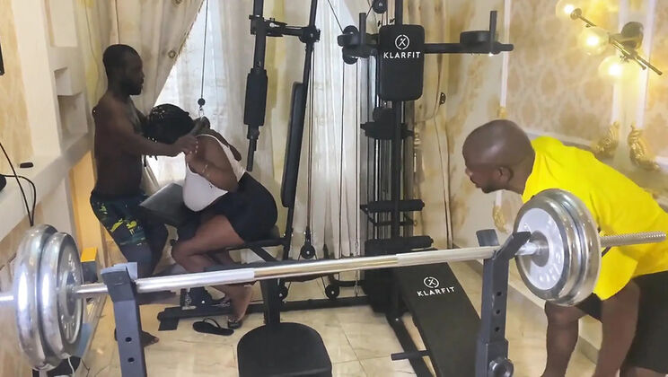 Big Ass Fitness Threesome - Gym BBC Doggy Style with Switcock