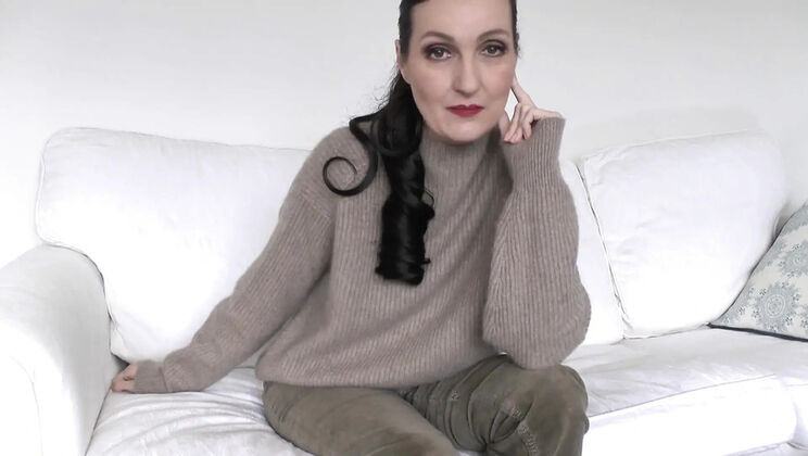 German Stepmom JOI POV: Cum On My Cashmere Sweater - Taboo Fetish MILF Solo