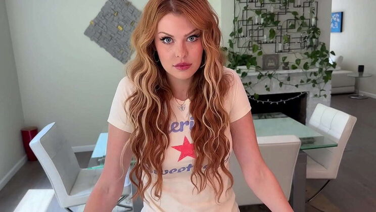 Horny Redhead Babysitter Fucks You POV - Big Natural Tits & Cum in Mouth - Elly Clutch