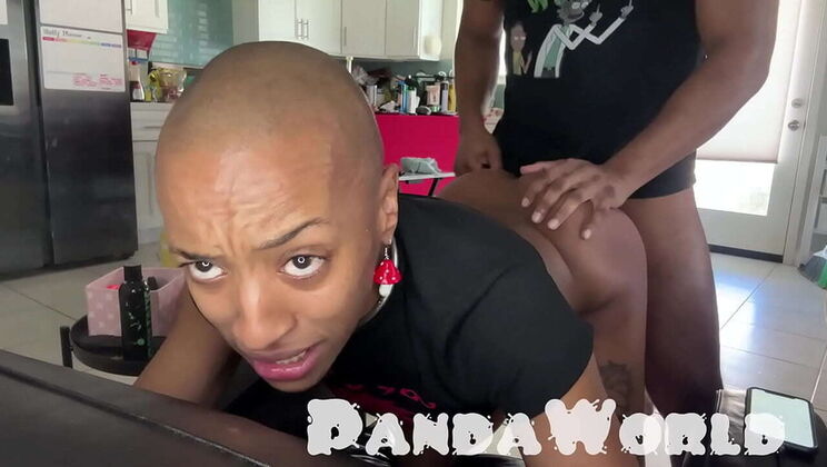 Bald Ebony Anal Slut Takes Huge BBC in Her Ass - Rough Doggystyle & Anal Orgasm!