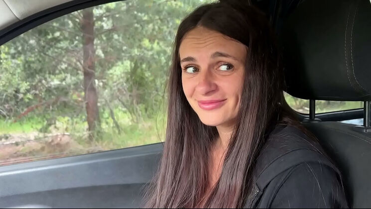 Modest Brunette Kate Rich Shows Tits & Opens Ass for Anal Hook & Blowjob in Public