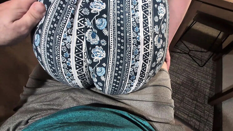 Redhead teen creaming shorts during amateur lapdance close-up