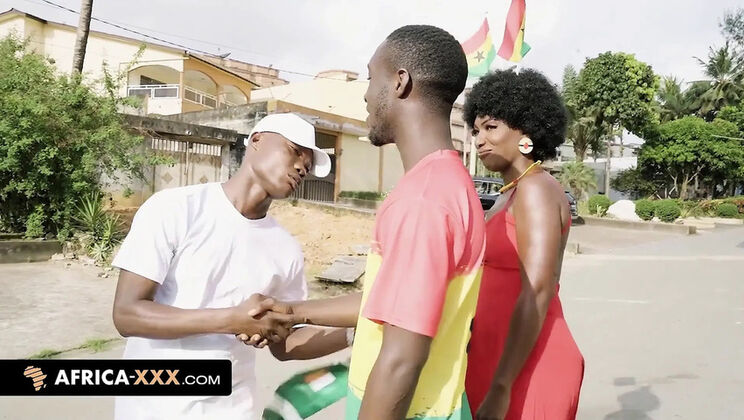 Hot Ebony Babe Gives Blowjob and Handjob in Guest Room - Cowgirl & Doggy Style with Small Tits