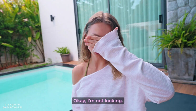 Big Tits Stepsis LilyCute Gets Fucked Hard in Outdoor Truth or Dare POV