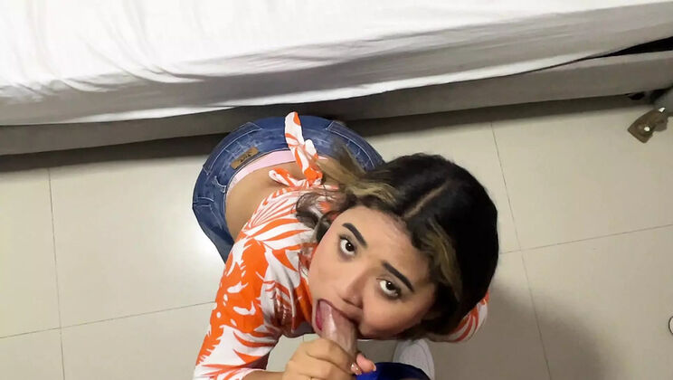 Yohamedi Stepsister Deep Throat Blowjob - Big Cock Cumshot in Mouth Swallow