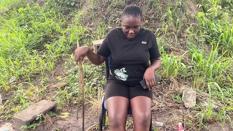 My Friend's Girlfriend Catches Me Nude with Hard BBC in Bathroom - Big Ass Doggy Style Outdoor Sex