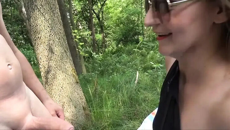 Italian MILF Outdoor Fuck with Big Young Dick - Big Tits Amateur