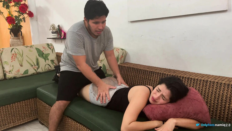 Neighbor Accident! Big Booty Latina MILF Gets First Aid & Rough Sex After Squirting