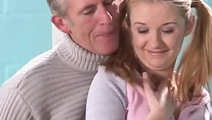 Sweet Teen Pussy for Old Man - Blonde Brittney Sucks Buck Adams