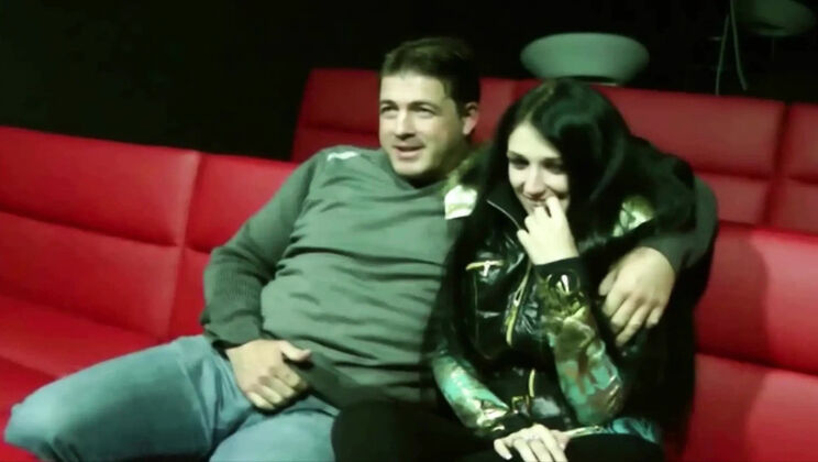 French Babe Meli Deluxe Takes Big Cum Load in Mouth at Cinema - Huge Ass Fucked Doggy Style