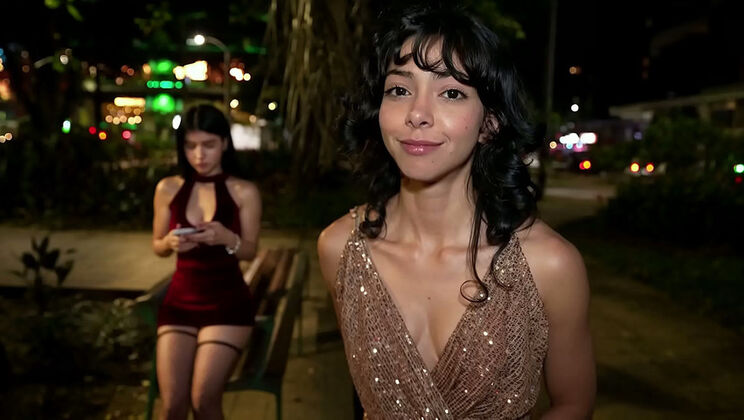 Only Anal Threesome With Petite Latinas In The Park