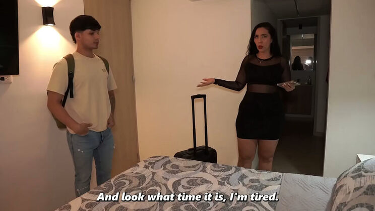 Big Stepmom And Huge Cock Stepson Share A Hotel Bed And Fuck