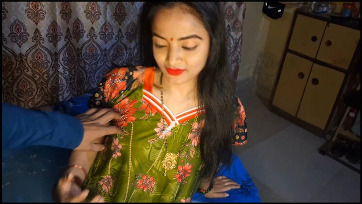 Real Homemade Bhabhi in Night Dress, Hot Devar Fucks Tight Indian Desi Village Girl Pussy