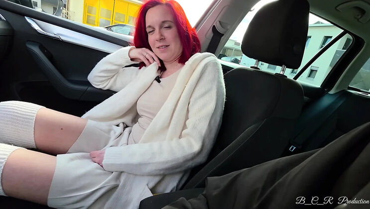 Malou-Nu Loses Bet: Car Wash Fingering Orgasm