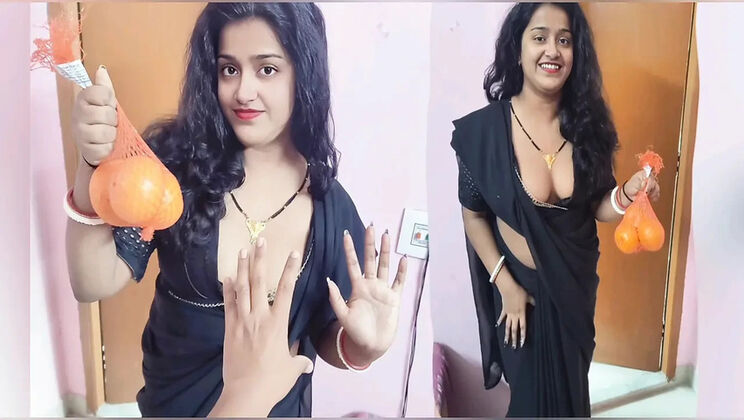 Hot Desi Bhabhi Shraddha Pandey Brings Apples For Her Devar