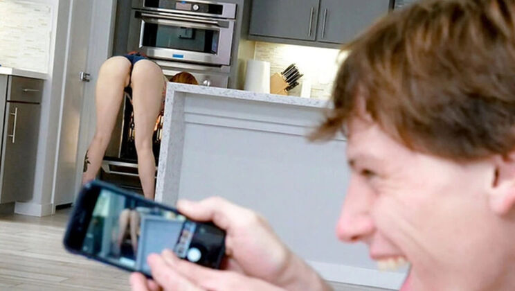 Hairy Ginger Mom Lauren Phillips Gets a Big Dick Titty Fuck From Step-Son