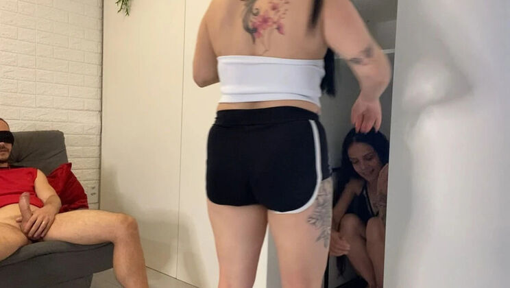 Forbidden Pleasures: Wife Hides Friend in Closet, Surprises Hubby for Hot Threesome