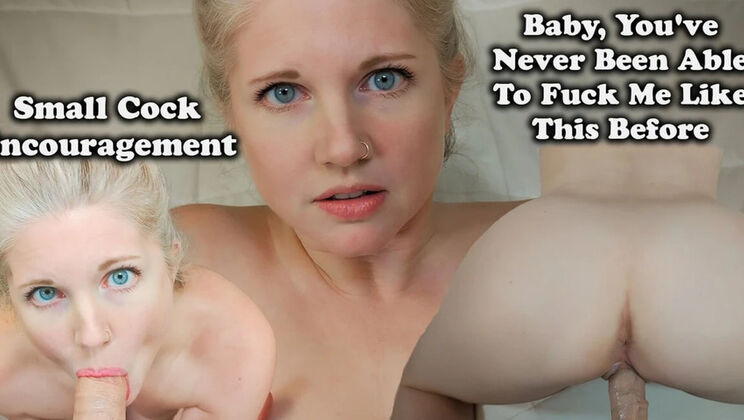 Nice Big Dildo Fucks Blonde MILF - Small Penis Encouragement