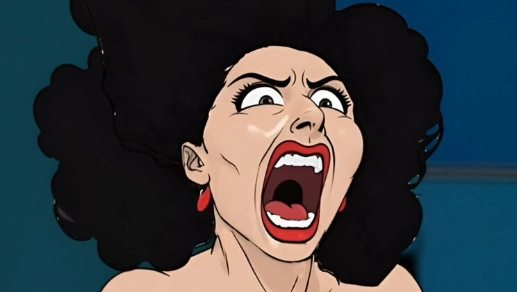 Busty Brunette Wife Can't Resist Giant Black Cock - Animated
