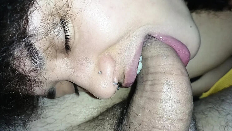 POV Deep Sucking on Big Fleshy Lips and Cock, Cuckold Blowjob
