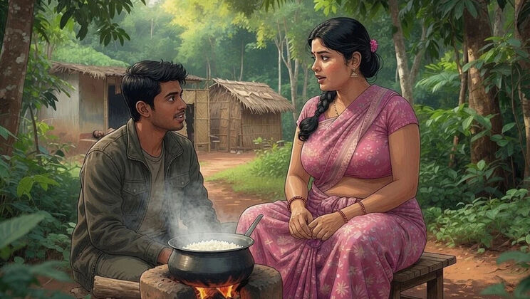 Horny Indian Aunty Gets Fucked in the Forest