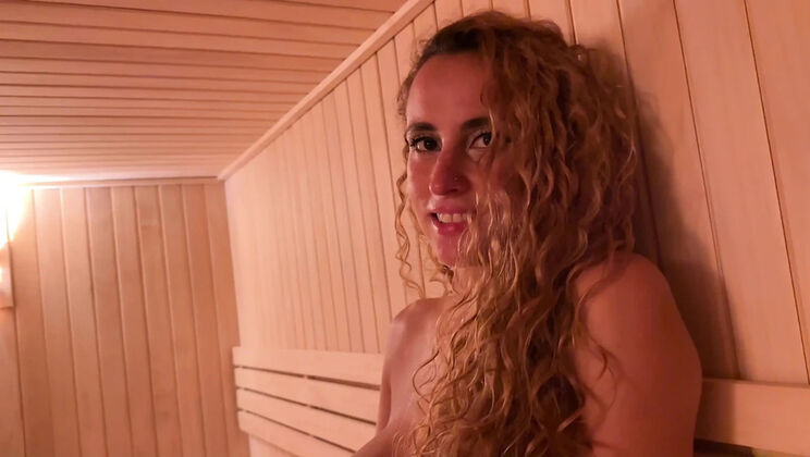 Valentino Roca cheats on his girlfriend with a horny Latina in the sauna – big ass blowjob and handjob