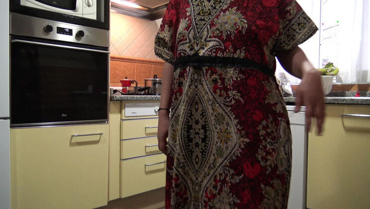 My StepMom Susan Craves My Tongue On Her Hairy Pussy In The Kitchen