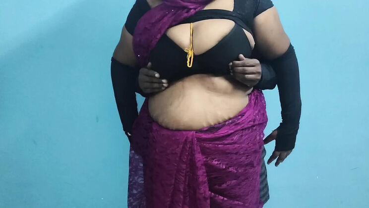 Desi Aunty Birthday Cheat with Office Staff – Tamil Manager Wife Doggy Romance