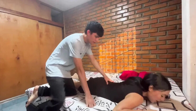 My Big-Ass Colombian Neighbor Ramon Gave Me a Relaxing Massage and Slipped His Huge Cock Inside Me