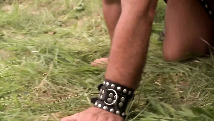 Submissive Slave Gets Harsh Outdoor Punishment