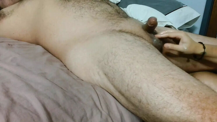 Horny Wife Wakes Up Hubby with a Morning Handjob