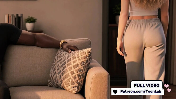 Black Stepdad POUNDS Sexy Blonde Stepdaughter’s Tight Pussy