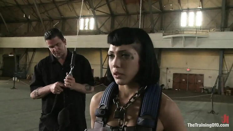 Obedient Brunette Bound and Trained in Dark Bondage Games