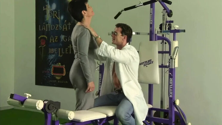 Horny Old Nursing Home Granny Gets Pounded by Young Gym Coach