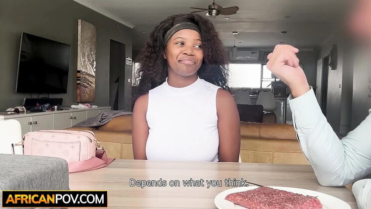 Busty Ebony Teen Sneaks Out From Church to Suck Big Dick