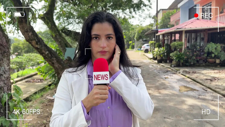 Sexy Latina Reporter Gets Hard Fuck for Breaking News