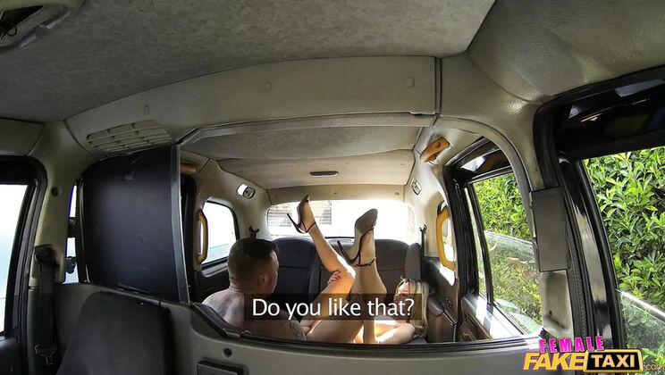 Female Fake Taxi - Tattooed Guy Cums on Driver's Face for Fare